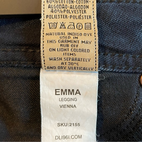 DL1961 Emma Leggings Dark Wash Skinny Jeans Size 30 Premium Denim Jegging - Picture 7 of 10